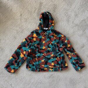 Daisy Street Women's Oversized Hooded Pullover 3/4 Zip Up in Perfect Condition